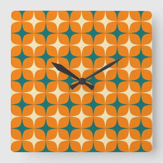 Vintage Squares  Square Wall Clock (Front)