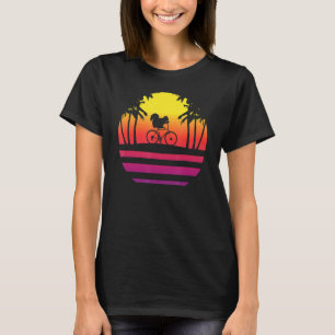Vintage Squirrel Bicycle Cycling Forest Animal Rod T-Shirt