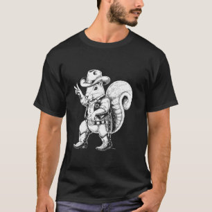 Vintage Squirrel Cowboy Cowgirl Western Country An T-Shirt