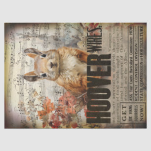 Vintage Squirrel Ephemera Decoupage Tissue Paper