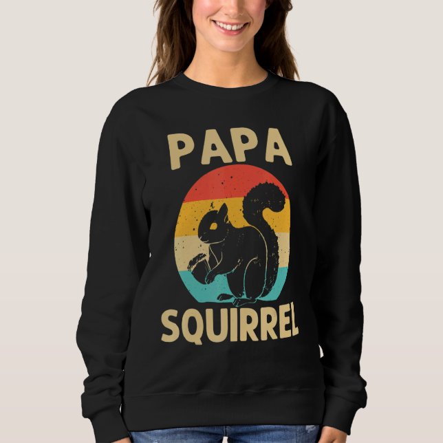 Vintage Squirrel For Dad Grandpa Squirrel Sweatshirt (Front)