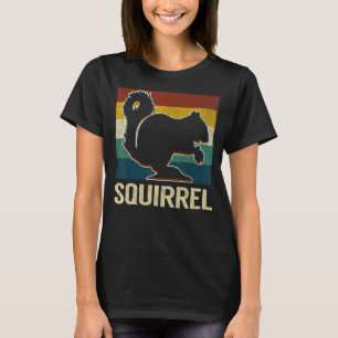 Vintage Squirrel Silhouette Design Funny Squirrel T-Shirt