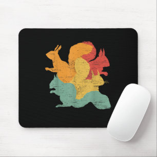 Vintage Squirrels Funny Forest Animal Rodent Lover Mouse Pad