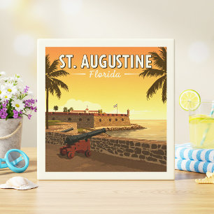 Vintage St. Augustine Florida Ceramic Tile
