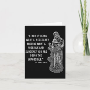 Vintage St. Francis Of Isi Quote Catholic Tees Uni Card