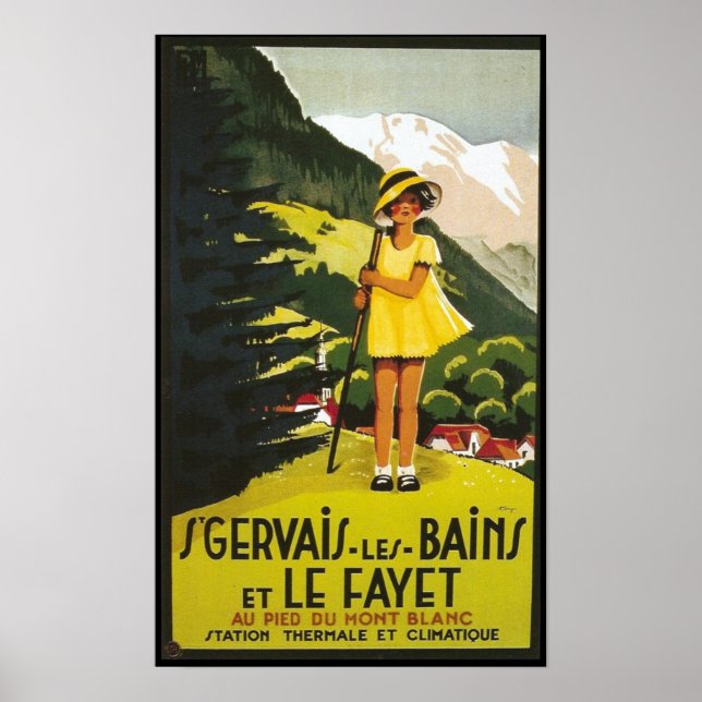 Vintage St. Gervais les Bains Travel Poster (Front)