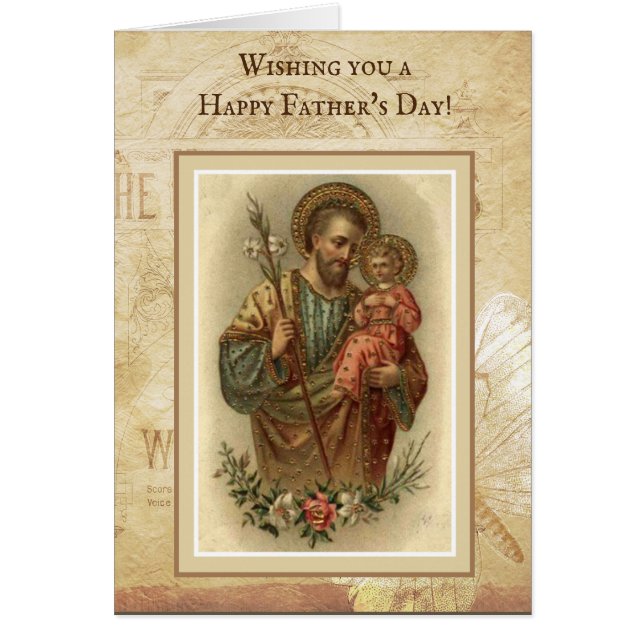 Vintage St. Joseph with Child Jesus Fathers (Front)