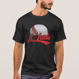 Vintage St Louis Cityscape Baseball  For Men Women T-Shirt