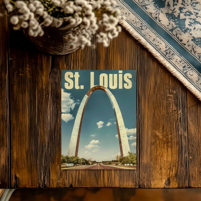 Vintage St. Louis Travel Poster Postcard (Creator Uploaded)