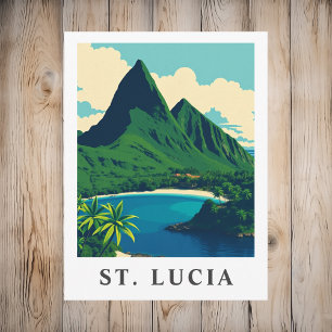Vintage St. Lucia Caribbean Travel Postcard