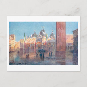 Vintage St. Mark's Square, Venice, Italy Postcard