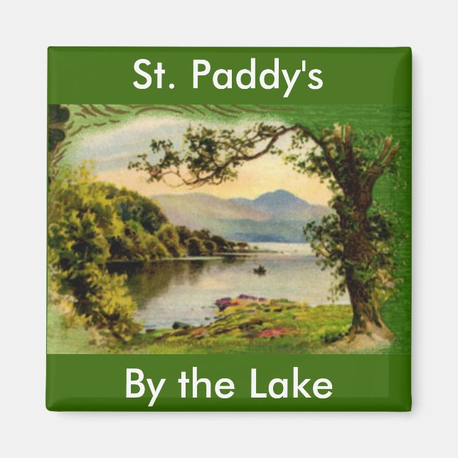 Vintage St. Paddy's By the Lake Magnet (Front)