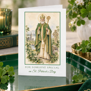 Vintage St. Patrick’s Day Religious Shamrocks Card