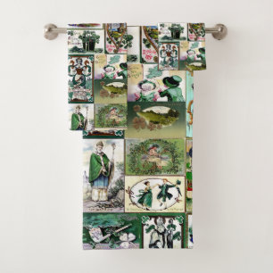 Vintage St Patrick's Bath Towel Set