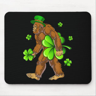 Vintage St Patricks Day Bigfoot Sasquatch Saint Pa Mouse Pad