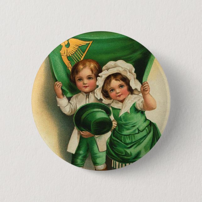 Vintage St. Patrick's Day Button (Front)