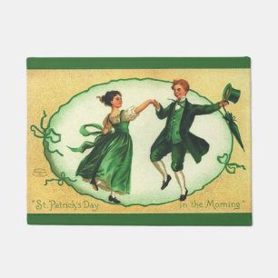 Vintage St Patricks Day Dance Irish Spring Holiday Doormat