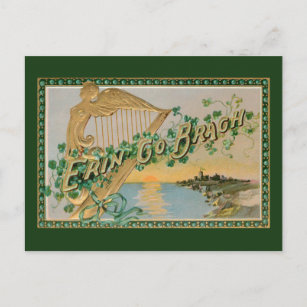 Vintage St. Patrick's Day Erin Go Bragh Postcard