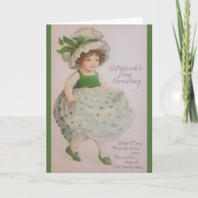 Vintage St. Patrick's Day Greeting Card (Front)