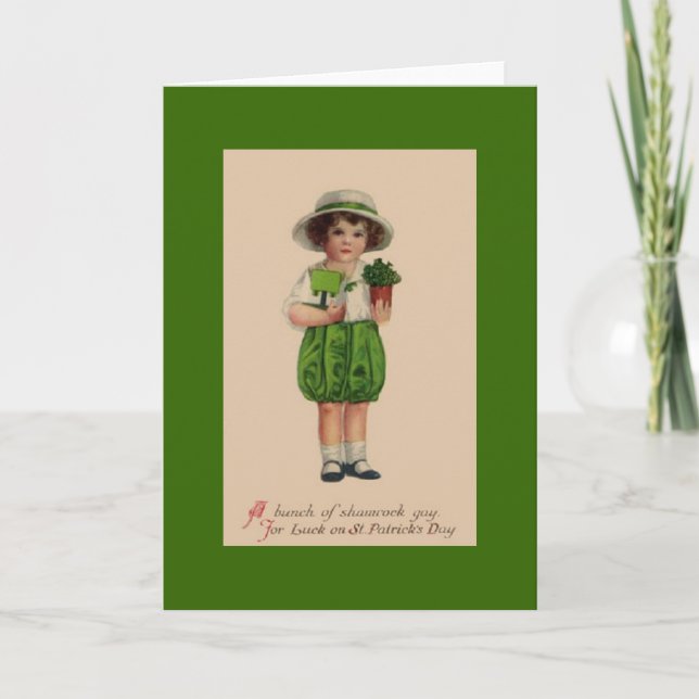 Vintage St. Patrick's Day Greeting Card (Front)