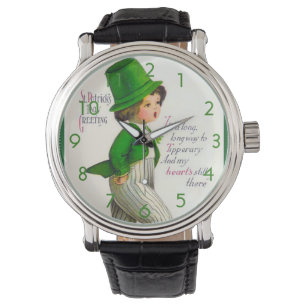 Vintage St. Patrick's Day Greeting Watch