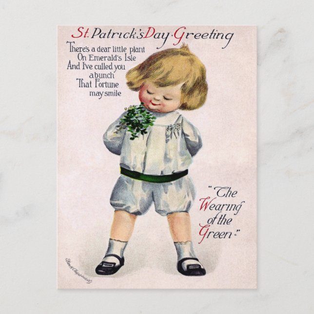 Vintage St Patrick's Day Postcard (Front)