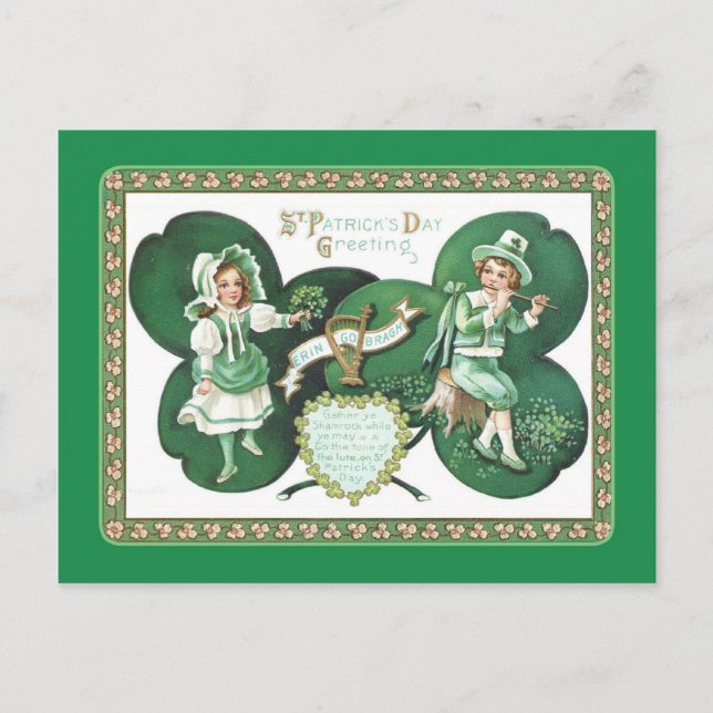 Vintage St Patrick's Day postcard (Front)