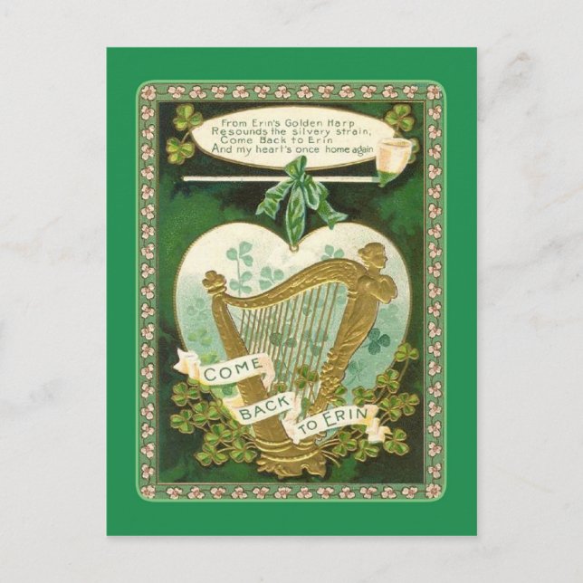 Vintage St Patrick's Day postcard (Front)