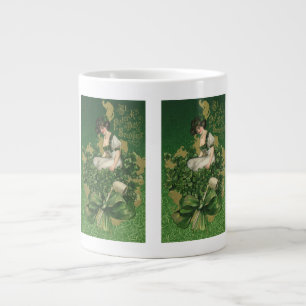 Vintage St. Patrick's Day Souvenir, Irish Lass Large Coffee Mug