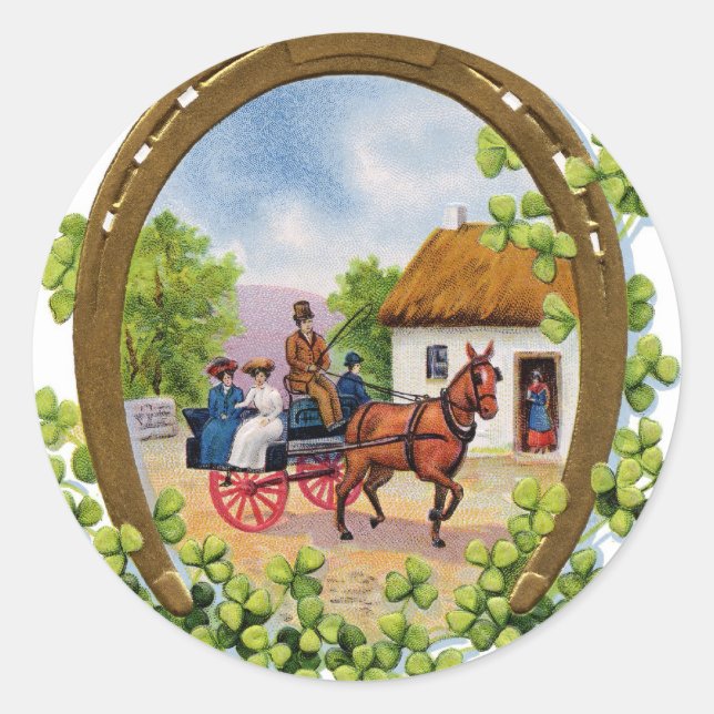 Vintage St. Patrick's Day Sticker (Front)