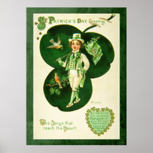 Vintage St Patrick's Greeting Poster