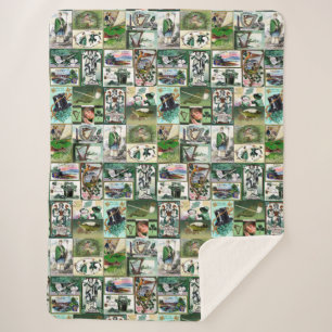 Vintage St Patrick's Sherpa Blanket