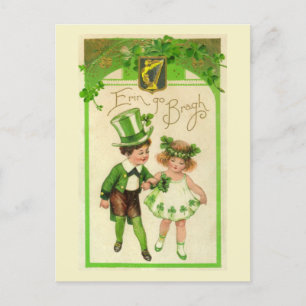 Vintage St Patty Day Erin go Bragh Holiday Postcard