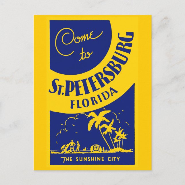 Vintage St. Petersburg Florida Postcard (Front)