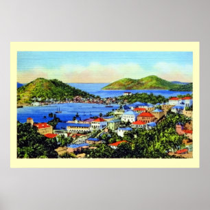 Vintage St. Thomas Virgin Islands Poster