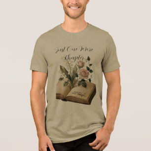 Vintage Stack of Books with Pink Ribbon Bow - Dark Tri-Blend Shirt