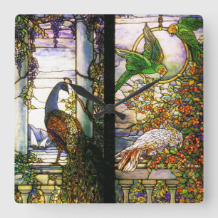 Vintage Stained Glass Clock