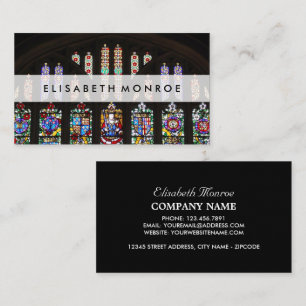 Vintage Stained Glass Window Business Card