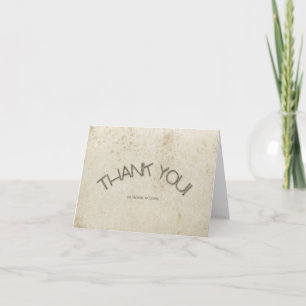 Vintage Stained Paper Thank You Cards