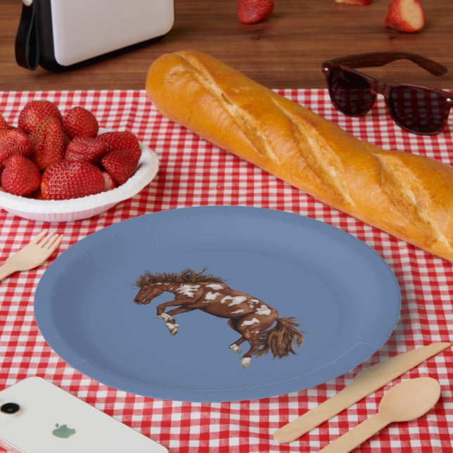 Vintage stallion  paper plate (Picnic)