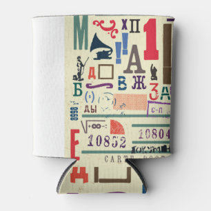 Vintage Stamp: Document Decor Can Cooler