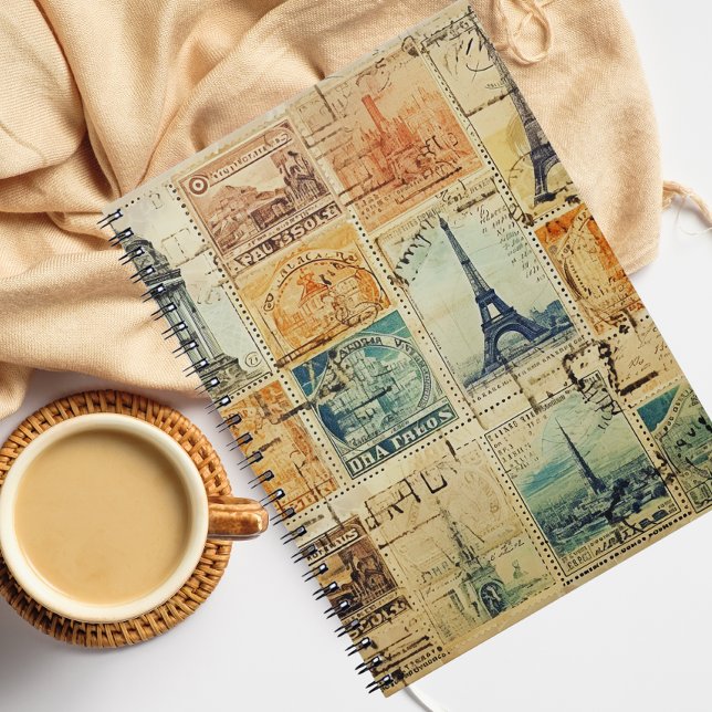 Vintage Stamp Spiral Notebook (Creator Uploaded)