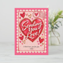 Vintage Stamp Valentine’s Day Card