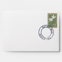 Vintage stamp wedding