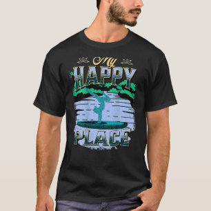 Vintage Stand Up Paddle Boarding Yoga On The Lake T-Shirt
