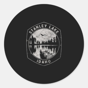 Vintage Stanley Lake Idaho Outdoors Vacation Classic Round Sticker