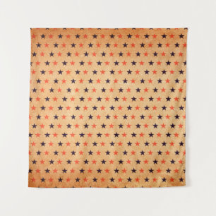 Vintage star pattern in old paper texture tapestry