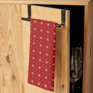Vintage Star Pattern Tea Towel