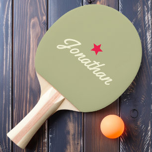 Vintage Star Signature in Drab Moss Ping Pong Paddle