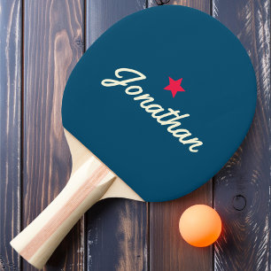 Vintage Star Signature in Indigo Blue Ping Pong Paddle